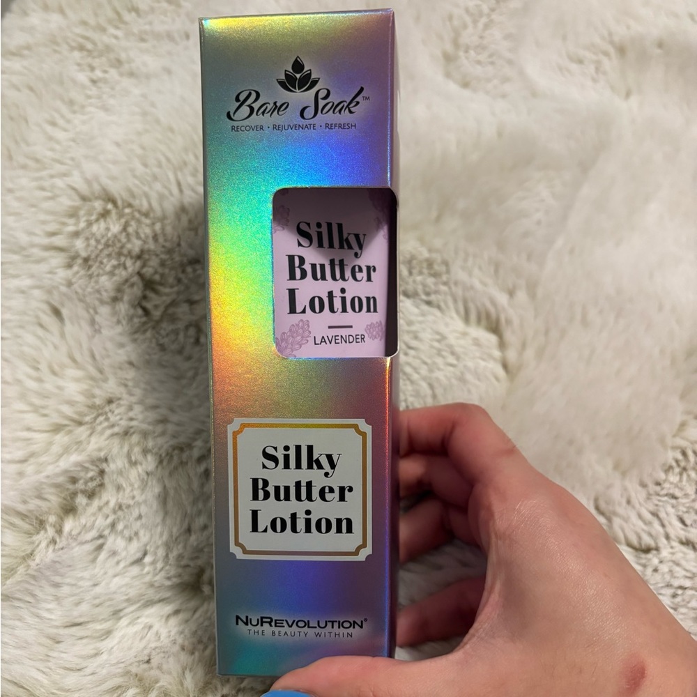 Bare Soak silky butter lotion in lavender